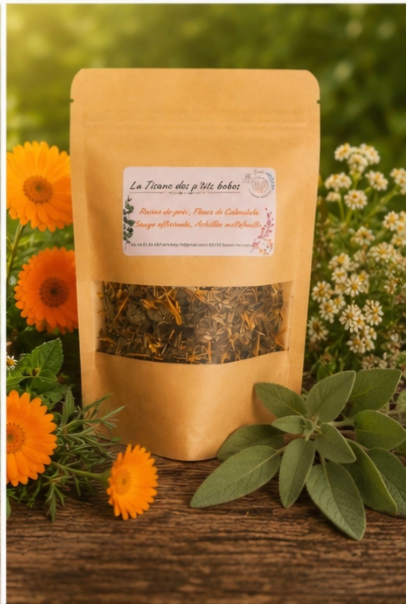 Tisane des p'tits bobos - Emi. Les Bienfaits des Plantes, fait main en Vendée