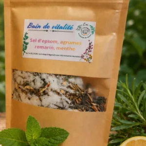 Bain de vitalité au sel d'Epsom, agrumes et romarin